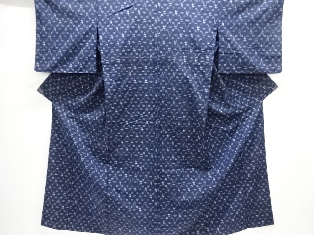 JAPANESE KIMONO / HITOE / TSUMUGI / WOVEN KASURI PATTERN